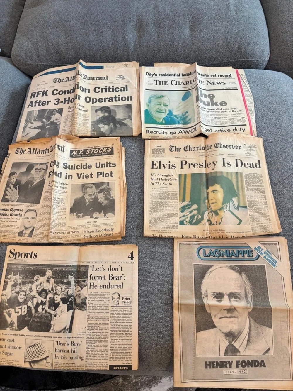 Vintage Original Historic Newspapers - 1960s-1980s Headlines - Elvis, Princes s